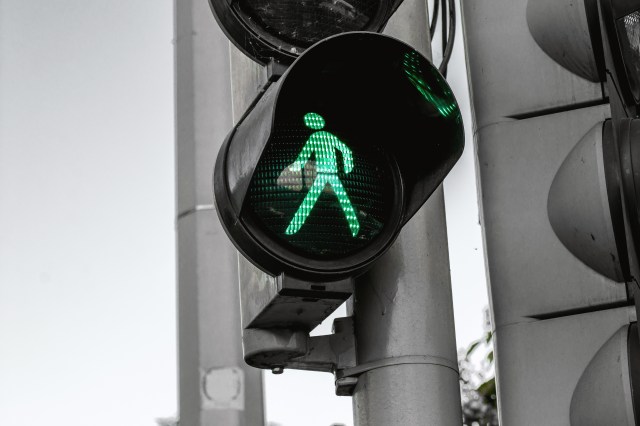 Traffic light on green